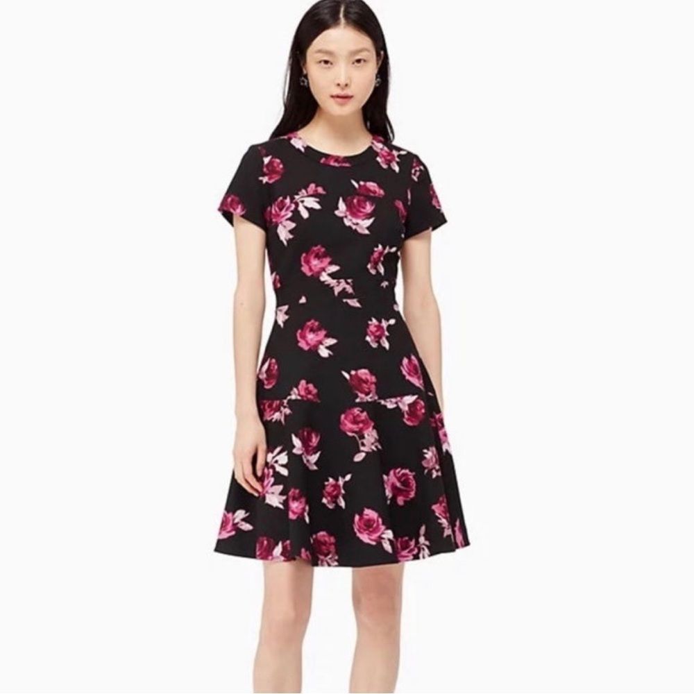 Kate Spade Encore Rose Crepe Dress